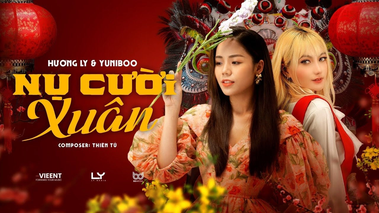 NỤ CƯỜI XUÂN - HƯƠNG LY VÀ YUNI BOO | Lời bài hát, hợp âm, MV
