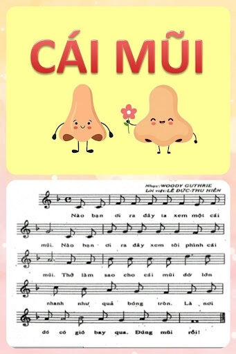 Cái mũi - Nhạc thiếu nhi | Lời bài hát, hợp âm, MV