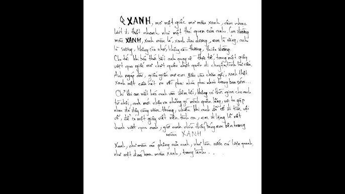 Xanh - Ngọt | Lời bài hát, hợp âm, MV
